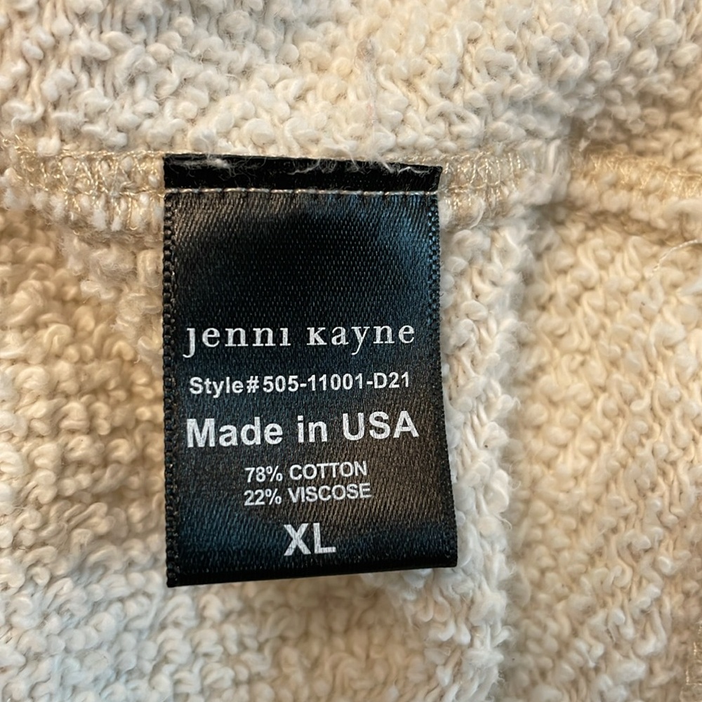 JENNI KAYNE Saturday Sweatshirt Sz XL Oatmeal French Terry Crewneck Long Sleeve - Picture 10 of 14